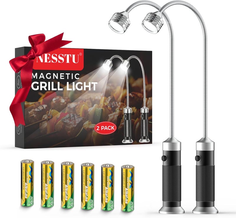 NESSTU Valentines Day Gifts for Him: Grill Master Gifts for Men Husband - Grill Lights for Outdoor Grill with Magnetic Base - Smoker Grilling Accessories - Mens Gifts for Valentines Day 2 Pack - Image 1